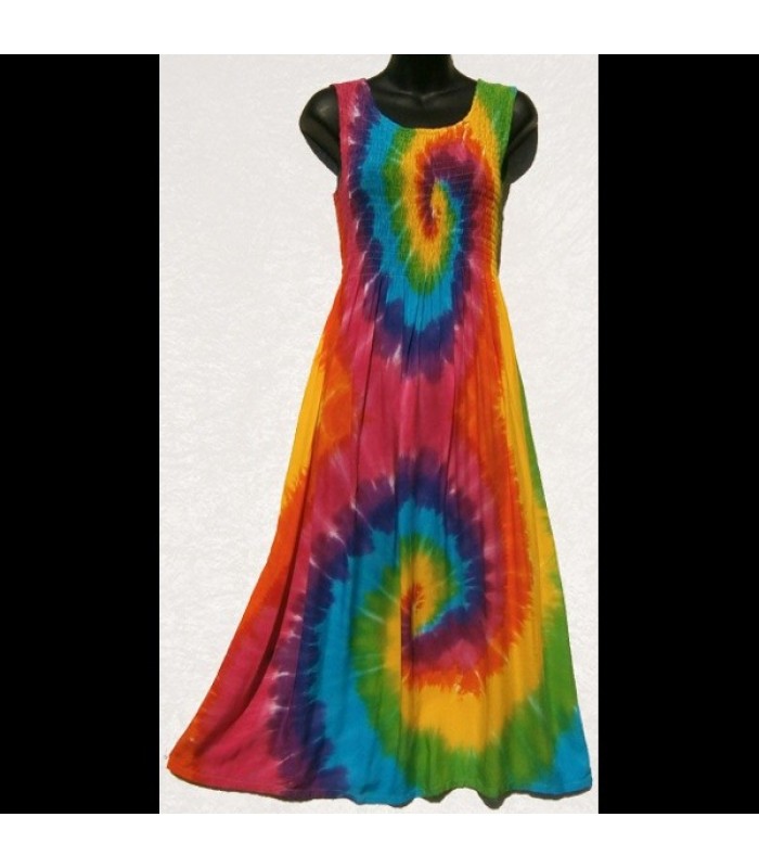 Spiral Rainbow Tank Dress